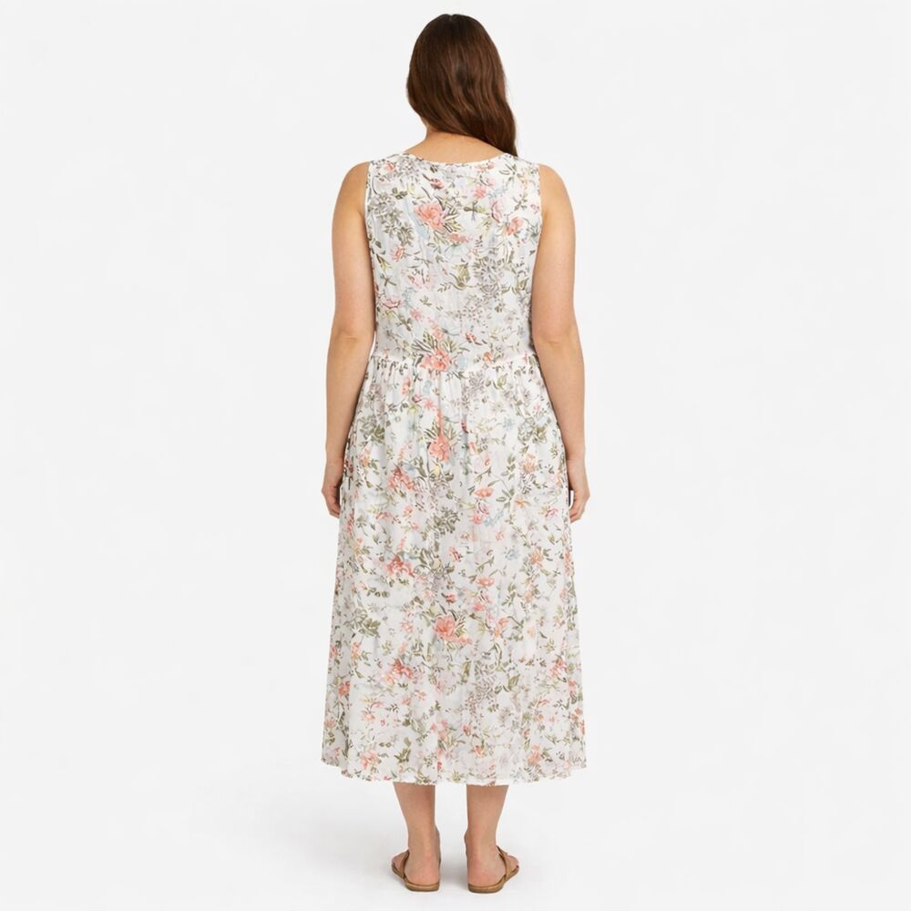 Frye Midi Dress Size Large Prairie Cottagecore Pockets NWOT - Picture 2 of 16